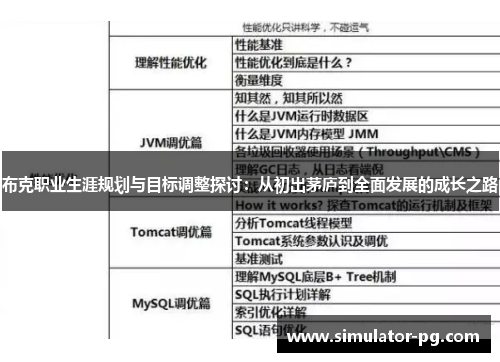 布克职业生涯规划与目标调整探讨：从初出茅庐到全面发展的成长之路